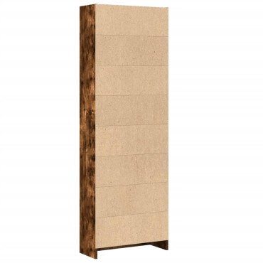 vidaXL Βιβλιοθήκη Καπνιστή Δρυς 60x24x176cm από Επεξεργασμένο Ξύλο 1 τεμ.