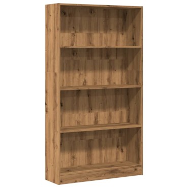 vidaXL Βιβλιοθήκη Αρτισιανή Δρυς 80x24x143cm από Επεξεργασμένο Ξύλο 1 τεμ.