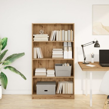 vidaXL Βιβλιοθήκη Αρτισιανή Δρυς 80x24x143cm από Επεξεργασμένο Ξύλο 1 τεμ.