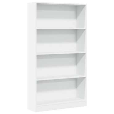 vidaXL Βιβλιοθήκη Λευκή 80x24x143cm από Επεξεργασμένο Ξύλο 1 τεμ.