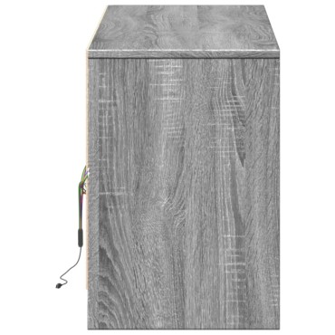vidaXL Έπιπλο Τηλεόρασης με LED Γκρι Sonoma 140x34x50cm Επεξ. Ξύλο