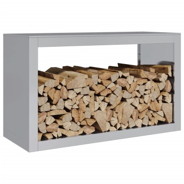 vidaXL Ράφι Καυσόξυλων 100x40x60 εκ. Γαλβανιζέ Ατσάλι