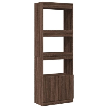 vidaXL Ντουλάπι Καφέ Δρυς 63x33x180cm από Επεξεργασμένο Ξύλο 1 τεμ.