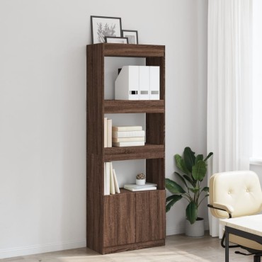 vidaXL Ντουλάπι Καφέ Δρυς 63x33x180cm από Επεξεργασμένο Ξύλο 1 τεμ.
