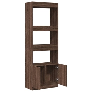 vidaXL Ντουλάπι Καφέ Δρυς 63x33x180cm από Επεξεργασμένο Ξύλο 1 τεμ.