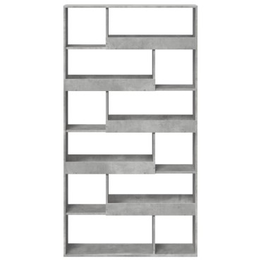 vidaXL Βιβλιοθήκη/Διαχωριστικό Χώρου Γκρι 100x33x187,5cm Επεξ. Ξύλο 1 τεμ.