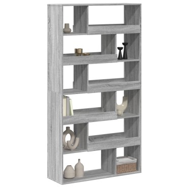 vidaXL Βιβλιοθήκη/Διαχωριστικό Χώρου Γκρι 100x33x187,5cm Επεξ. Ξύλο 1 τεμ.