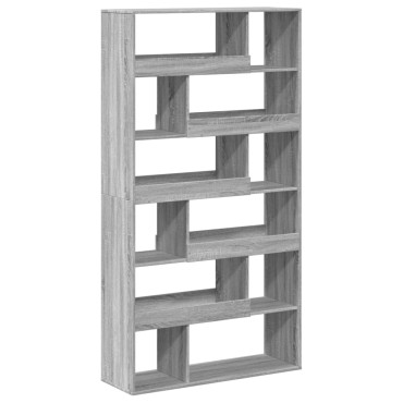 vidaXL Βιβλιοθήκη/Διαχωριστικό Χώρου Γκρι 100x33x187,5cm Επεξ. Ξύλο 1 τεμ.