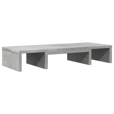 vidaXL Βάση Οθόνης Ρυθμιζ. Γκρι Σκυρ. 60x24x10,5 εκ. Επεξεργ. Ξύλο