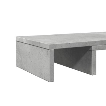 vidaXL Βάση Οθόνης Ρυθμιζ. Γκρι Σκυρ. 60x24x10,5 εκ. Επεξεργ. Ξύλο