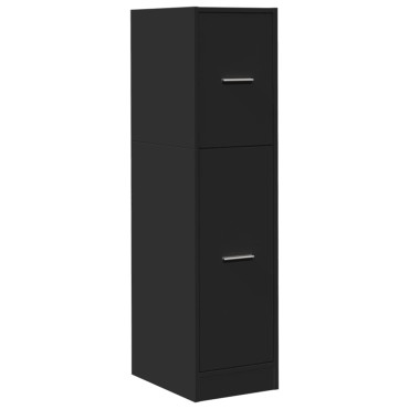 vidaXL Συρταριέρα Γενικής Χρήσης Μαύρο 30x41x118cm Επεξ. Ξύλο 1 τεμ.