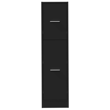 vidaXL Συρταριέρα Γενικής Χρήσης Μαύρο 30x41x118cm Επεξ. Ξύλο 1 τεμ.