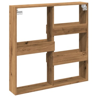 vidaXL Ντουλάπι Τοίχου Αρτισιανή Δρυς 80x15x80cm Επεξεργασμένο Ξύλο 1 τεμ.