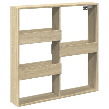 vidaXL Ντουλάπι Τοίχου Sonoma Δρυς 80x15x80cm Επεξεργασμένο Ξύλο 1 τεμ.