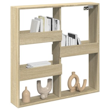 vidaXL Ντουλάπι Τοίχου Sonoma Δρυς 80x15x80cm Επεξεργασμένο Ξύλο 1 τεμ.