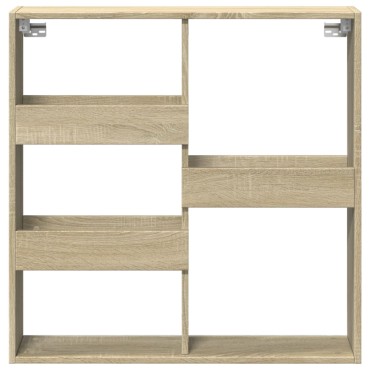 vidaXL Ντουλάπι Τοίχου Sonoma Δρυς 80x15x80cm Επεξεργασμένο Ξύλο 1 τεμ.
