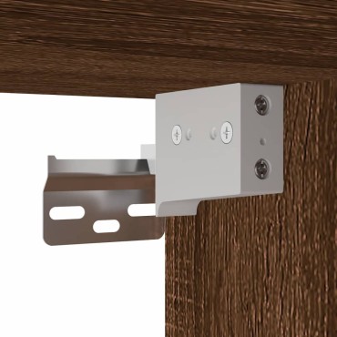vidaXL Ντουλάπι Τοίχου Καφέ Δρυς 80x15x80cm Επεξεργασμένο Ξύλο 1 τεμ.