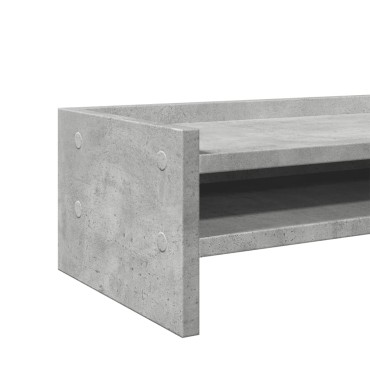 vidaXL Βάση Οθονών Γκρι του Σκυροδέματος 42x24x16 εκ. από Επεξ. Ξύλο