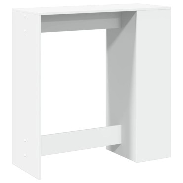 vidaXL Τραπέζι Μπαρ με Ράφια Λευκό 101x40x103,5cm Επεξεργ. Ξύλο 1 τεμ.
