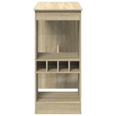vidaXL Τραπέζι Μπαρ με Ράγες Sonoma Δρυς 90x47,5x103,5cm Επεξεργ. Ξύλο 1 τεμ.