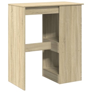 vidaXL Τραπέζι Μπαρ με Ράγες Sonoma Δρυς 90x47,5x103,5cm Επεξεργ. Ξύλο 1 τεμ.