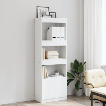 vidaXL Ντουλάπι Λευκό 63x33x180cm από Επεξεργασμένο Ξύλο 1 τεμ.