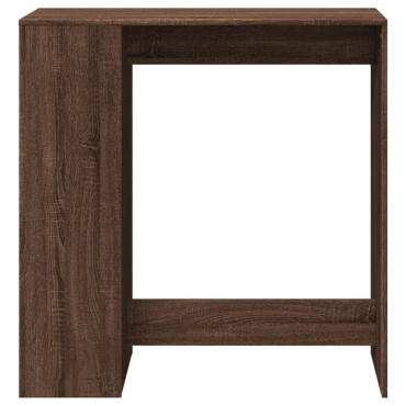 vidaXL Τραπέζι Μπαρ με Ράγες Καφέ Δρυς 101x40x103,5cm Επεξεργ. Ξύλο 1 τεμ.