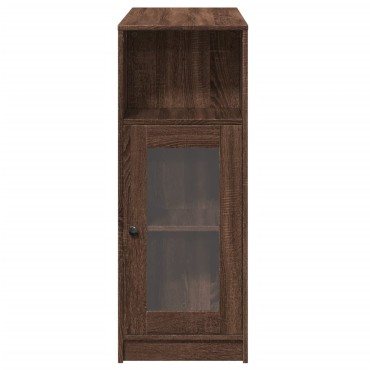 vidaXL Τραπέζι Μπαρ με Ράγες Καφέ Δρυς 101x40x103,5cm Επεξεργ. Ξύλο 1 τεμ.