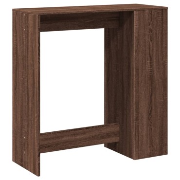 vidaXL Τραπέζι Μπαρ με Ράγες Καφέ Δρυς 101x40x103,5cm Επεξεργ. Ξύλο 1 τεμ.