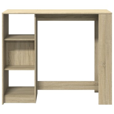 vidaXL Τραπέζι Κονσόλα με Ράφι Sonoma Δρυς 124x46x103,5cm Επεξ. Ξύλο 1 τεμ.
