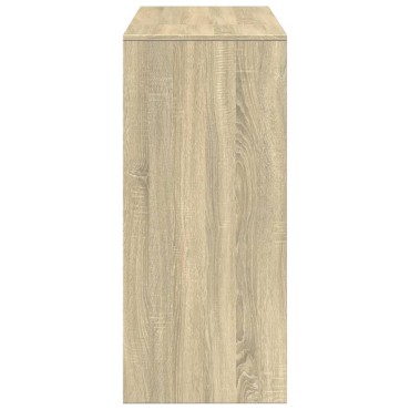 vidaXL Τραπέζι Κονσόλα με Ράφι Sonoma Δρυς 124x46x103,5cm Επεξ. Ξύλο 1 τεμ.