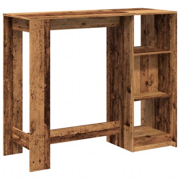 vidaXL Τραπέζι Μπαρ με Ράγες 124x46x103,5cm Επεξεργ. Ξύλο 1 τεμ.