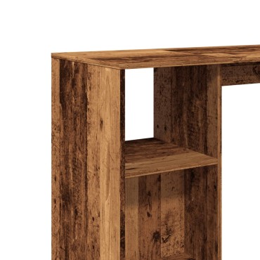 vidaXL Τραπέζι Μπαρ με Ράγες 124x46x103,5cm Επεξεργ. Ξύλο 1 τεμ.