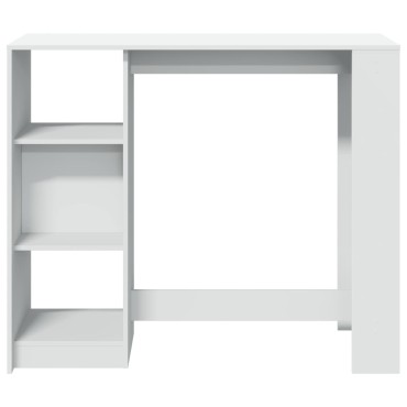 vidaXL Τραπέζι Κονσόλα με Ράφι Λευκό 124x46x103,5cm Επεξεργ. Ξύλο 1 τεμ.