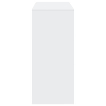 vidaXL Τραπέζι Κονσόλα με Ράφι Λευκό 124x46x103,5cm Επεξεργ. Ξύλο 1 τεμ.