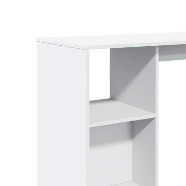 vidaXL Τραπέζι Κονσόλα με Ράφι Λευκό 124x46x103,5cm Επεξεργ. Ξύλο 1 τεμ.