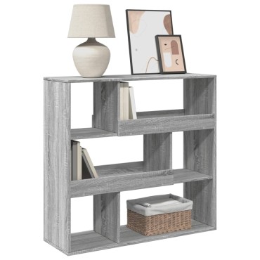 vidaXL Βιβλιοθήκη/Διαχωριστικό Χώρου Γκρι Sonoma 100x33x94,5cm 1 τεμ.