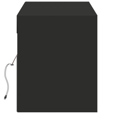 vidaXL Έπιπλο Τοίχου Τηλεόρασης με LED Μαύρο 140x31x38cm