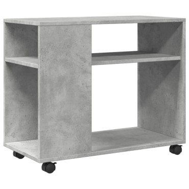 vidaXL Βοηθητικό Τραπέζι με Ρόδες Γκρι Σκυρ 70x35x60cm Επεξ. Ξύλο 1 τεμ.