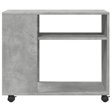 vidaXL Βοηθητικό Τραπέζι με Ρόδες Γκρι Σκυρ 70x35x60cm Επεξ. Ξύλο 1 τεμ.