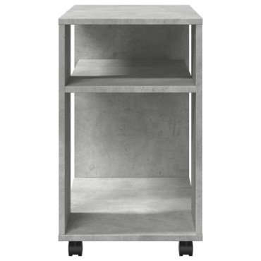 vidaXL Βοηθητικό Τραπέζι με Ρόδες Γκρι Σκυρ 70x35x60cm Επεξ. Ξύλο 1 τεμ.