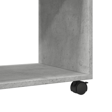 vidaXL Βοηθητικό Τραπέζι με Ρόδες Γκρι Σκυρ 70x35x60cm Επεξ. Ξύλο 1 τεμ.