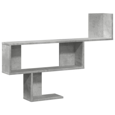 vidaXL Ραφιέρα Τοίχου Γκρι Σκυροδέματος 100x15x70cm από Επεξ. Ξύλο 1 τεμ.