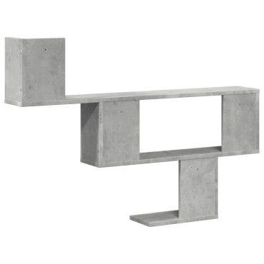 vidaXL Ραφιέρα Τοίχου Γκρι Σκυροδέματος 100x15x70cm από Επεξ. Ξύλο 1 τεμ.