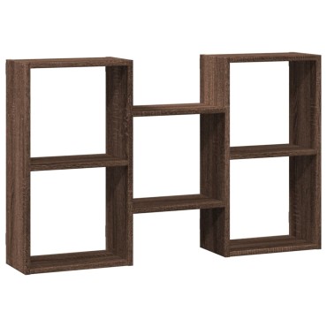 vidaXL Ραφιέρα Τοίχου Καφέ Δρυς 96x18x60cm Επεξεργασμένο Ξύλο 1 τεμ.