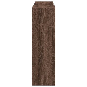 vidaXL Ραφιέρα Τοίχου Καφέ Δρυς 96x18x60cm Επεξεργασμένο Ξύλο 1 τεμ.