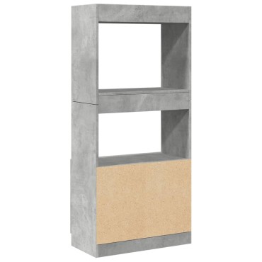 vidaXL Ντουλάπι Γκρι Σκυρ. 63x33x140cm από Επεξεργασμένο Ξύλο 1 τεμ.