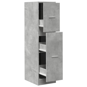 vidaXL Συρταριέρα Γενικής Χρήσης Γκρι Σκυρ.30x41x118cm Επεξ. Ξύλο 1 τεμ.