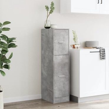 vidaXL Συρταριέρα Γενικής Χρήσης Γκρι Σκυρ.30x41x118cm Επεξ. Ξύλο 1 τεμ.