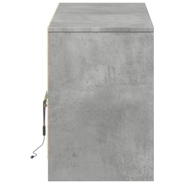 vidaXL Έπιπλο Τηλεόρασης με LED Γκρι Σκυρ. 140x34x50cm Επεξ. Ξύλο
